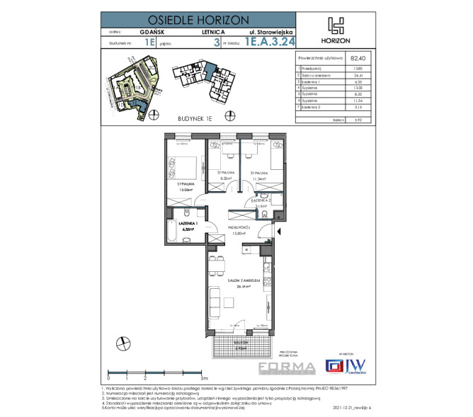 Flat 82m2, Piętro 3 - Osiedle Horizon