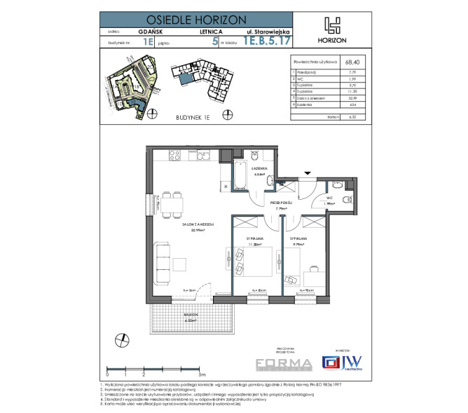 Flat 68m2, Piętro 5 - Osiedle Horizon