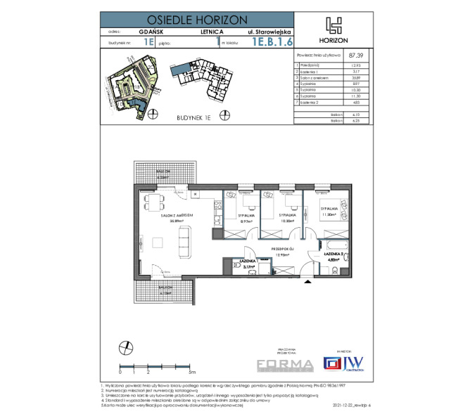 Flat 87m2, Piętro 1 - Osiedle Horizon