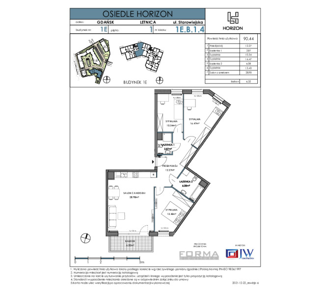 Flat 90m2, Piętro 1 - Osiedle Horizon